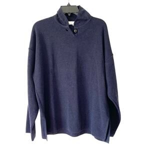 Gordon Henderson Vintage Merino Wool Sweater Navy Blue size large